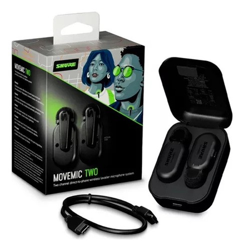 Shure Movemic, Micrófonos Inalámbricos Bluetooth, Mv-two Color Negro
