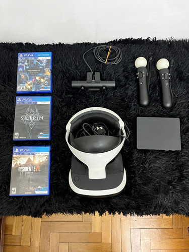 Lentes Sony Playstation Ps Vr + 3 Juegos + 2 Joystick Move 