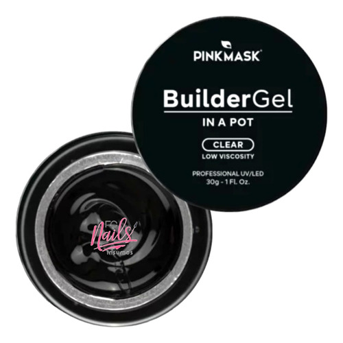 Pink Mask Builder Gel In A Pot 30 G. Constructor Uv Led