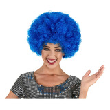 Peluca Afro Azul