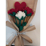  Flores A Crochet Día De Los Enamorados Rosas Y Corazon
