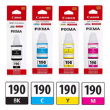 Canon Gi-190 Kit 4 Tintas Negro/cian/amarillo/magenta G1100