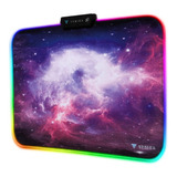 Mouse Pad Rgb Con Diseño 14 Iluminaciones Nébula 35x25 Cm