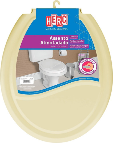 Assento Sanitário Almofadado De Vaso Oval Universal 