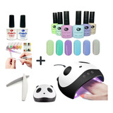 Kit Esmalte 1gama+lampara Uv/led 36watts+base+top+lima+aceit