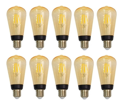 Foco Edison Vintage Led 4w Luz Calida E27 10 Focos Con Envio