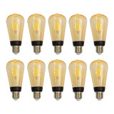 Foco Edison Vintage Led 4w Luz Calida E27 10 Focos Con Envio