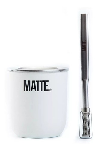 Mate Acero Inoxidable Steel Termico + Bombilla Large Matte