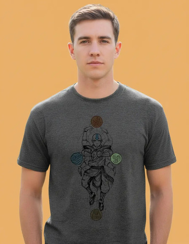 Playera Casual Aang Avatar- Maestro Aire- La Leyenda De Aang | Meses sin interés