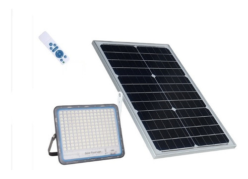 Reflector Solar Led 100w + Control Remoto +sensor Movimiento