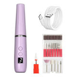 Kit Lima De Uñas Eléctrica Taladro Profesional Pedicura