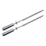 2 Espetos Espada Inox Para Churrasqueira Grill Giratório