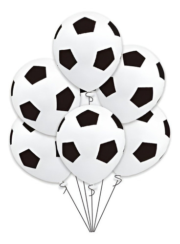 25 Globos Futbol Pelota Futbol Decoracion Fiesta Globos 214 Color Blanco