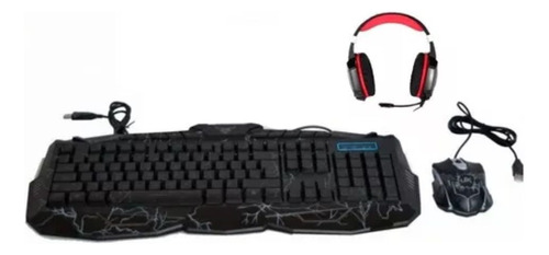 Combo Gamer Alambrico Jg-1200 Teclado Mouse Diadema Kotion 