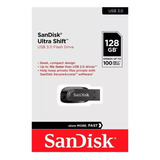 Pendrive Sandisk Ultra Shift 128gb Usb 3.0 Preto