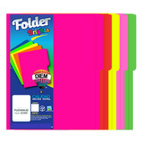 Folder Tamaño Oficio Colores Brillantes 25 Pzas Color Surtido