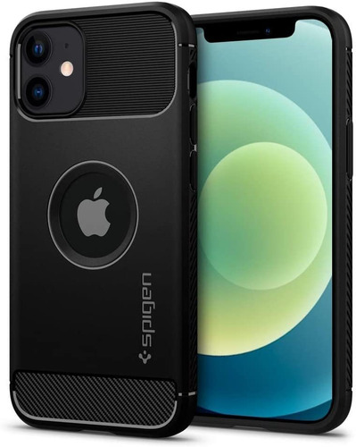 Funda Para iPhone 12 Mini Spigen Rugged Armor Matte Black