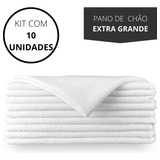 Pano De Chão Branco Extra Grande Saco Duplo Atacado Kit 10un