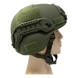 Casco Uhmwpe Militar Balístico Mich Nivel Iii-a Verde