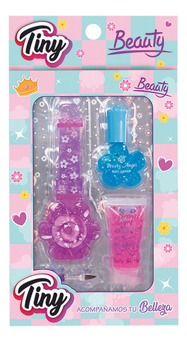 Maquillaje Set Infantil Tiny Brillo Labial Gloss Esmalte Sb