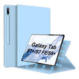 Funda Para Samsung Tab S7/s8 Plus Magnetica Azul
