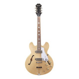 Guitarra Eléctrica EpiPhone Archtop Casino De Arce Natural Brillante Con Diapasón De Granadillo Brasileño