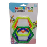 Bloques Magneticos 4 Pz Hexagono + Pentagono Magnetic Bloc F