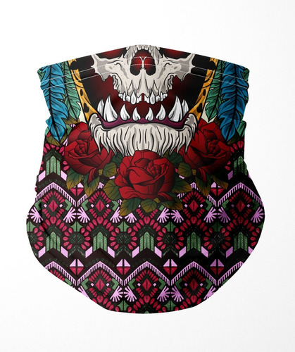 Doxe Bandana Calavera Plumas Jaguar