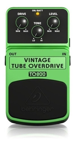 Pedal Para Guitarra Behringer To800 Vintage Tube Overdrive