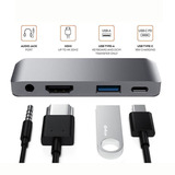 Tipo C A Hdmi Pd Usb Audio 4 En 1 Convertidor Hd Para iPad P