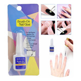 Resina Glue Pegamento Para Tip Uñas Presson Transparente 4pz