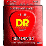 Red Devils  Bajo De 5 Cuerdas Con Revestimiento Rojo Ex...