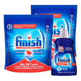 Kit Finish C/2 Detergente Power Ball + 1 Secante Lava Louça