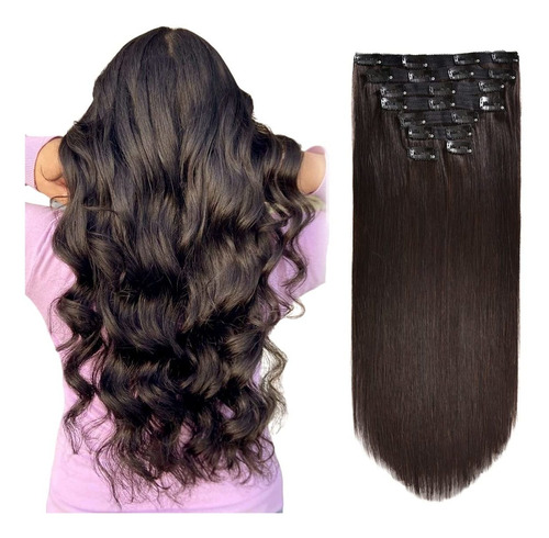 Extensiones Cabello Real #1b (negro Natural) 120g 14in