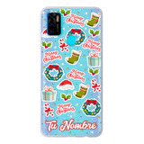 Funda Para Zte Navidad Adornos Navideños Con Tu Nombre