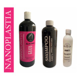 Alaciado Nanoplastia 1lt  + 500 Ml Shampoo+ Post Tratamiento