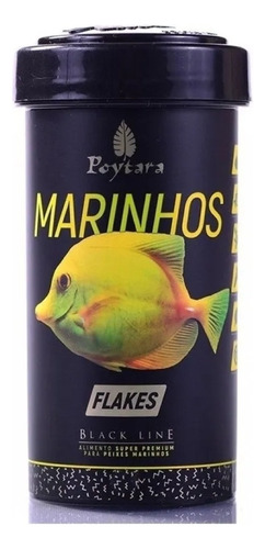 Ração Para Peixes Marinhos Poytara Super Premium Flocos 30g