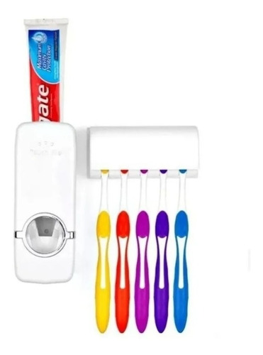 Dispensador De Crema Dental + Porta Cepillos