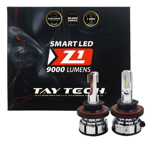 Kit Lâmpada Tay Tech Smart Led Z1 9000 Lúmens 12 A 32v / 70w