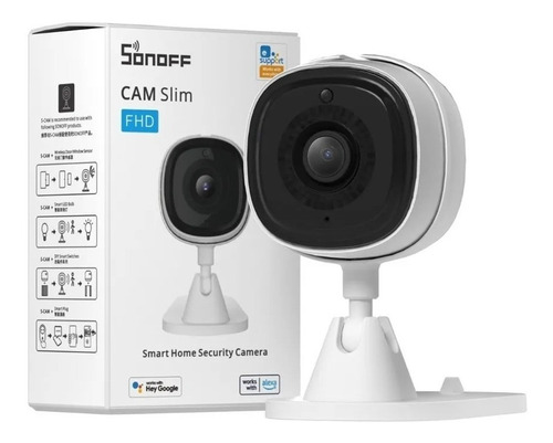 Câmera De Segurança Inteligente Sonoff Cam Slim Wi-fi Alexa Cor Branco