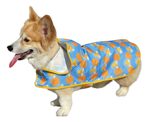 Pooch & Paws Poncho Impermeable Con Capucha Para Perros Refl