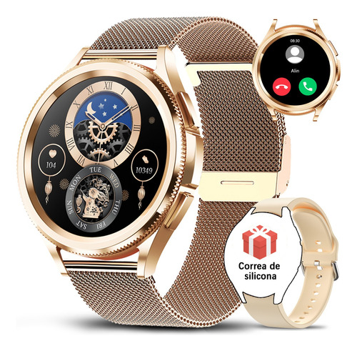 Reloj Inteligente Mujer 1.46'' Bluetooth Llamada Bluetooth