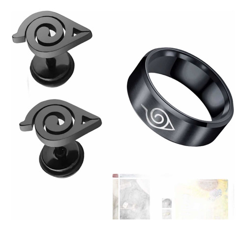 Naruto Aretes Y Anillo