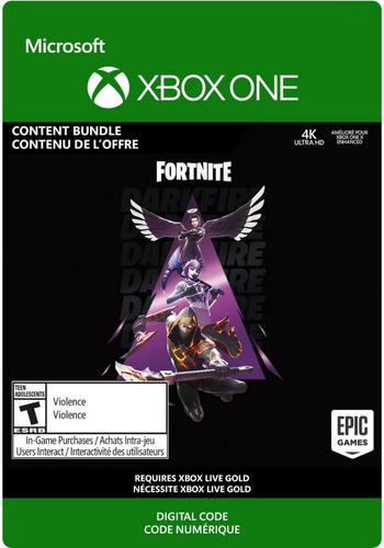 Fortnite Darkfire Bundle - Xbox One - Código 25 Digitos