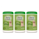 Lenço Umedecido Limpeza Pet Cachorro Gato 225un C/ Aloe Vera