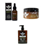 Kit Shampoo, Aceite Y Bálsamo Post Afeitado Barba, Barbería