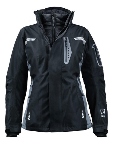 Parka Mujer Desmontable 3 En 1 Negra Absolute Zero Z-8100