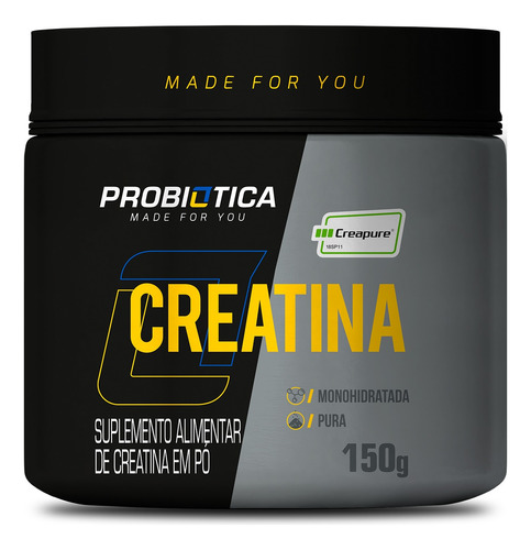 Creatina Creapure 150g Probiótica - Monohidratada 100% Pura