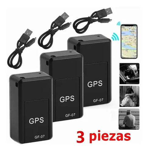 3 Piezas Gf-07 Mini Rastreador Gps De Alta Calidad