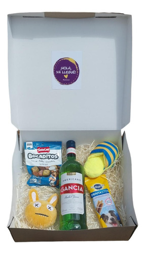 Gift Box Caja Regalo Original Pet Box: Vino, Pelota, Snacks